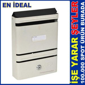 GÜVENLİ ÇİFT YEDEK ANAHTARLI METAL GÖVDELİ PENCERELİ POSTA KUTUSU