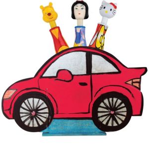 53046 AHŞAP KALEMLİK VE KUMBARA -KUM