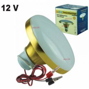 Süper parlak beyaz ışıklı Seyyar Lamba 12 volt akü maşalı aydınlatıcı 15 watt 7000k ufo tipi ampül