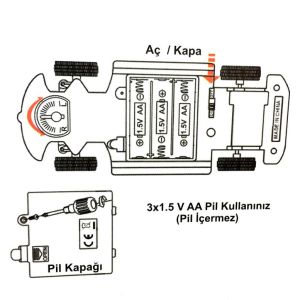 Uzaktan Kumandalı Full Fonksiyonlu Oyuncak Yarış Arabası 19cm Kumandalı Spor Araba 1:24 Ölçek