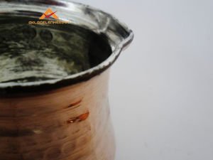 ESKİTME DESENLİ AHŞAP SAPLI 3lü BAKIR CEZVE SETİ