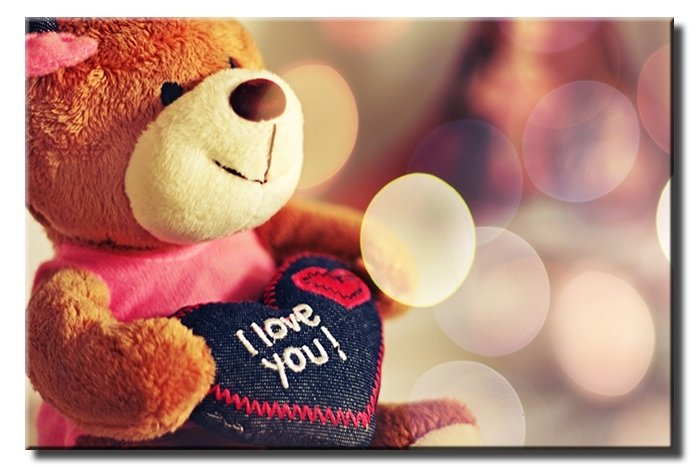 I LOVE YOU 6 değişen ölçü ORİJİNAL KANVAS TABLO