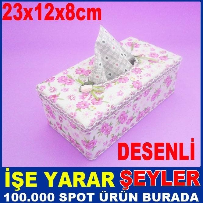 SATEN KUMAŞ KAPLAMA DEKORATİF PEÇETE KUTUSU