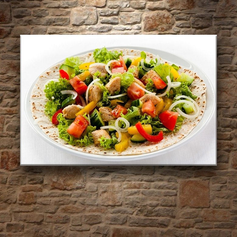 VEJETERYAN SALATA 7 değişen ölçü ORİJİNAL KANVAS TABLO