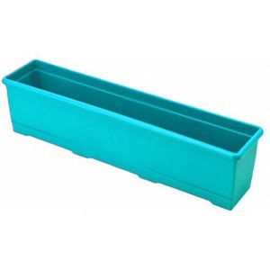 1.KALİTE PLASTİKTEN ÜRETİM 50cm DİKDÖRTGEN RENKLİ PLASTİK BALKON SAKSISI RENGARENK ÇİÇEK SAKSI -2 Turkuaz