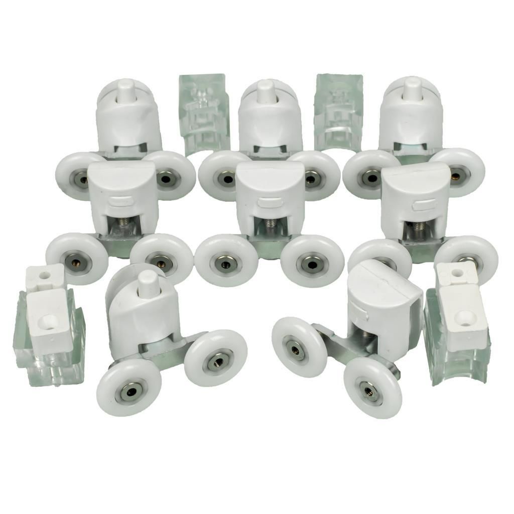 Kırılmayan Özel Malzeme Beyaz Renk Cam DuşaKabin Tekerlek Takımı 8 adet Set Duş kabini Teker Takımı