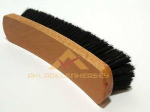 GERÇEK KIL BÜYÜK BOY AHŞAP AYAKKABI FIRÇASI 24cm