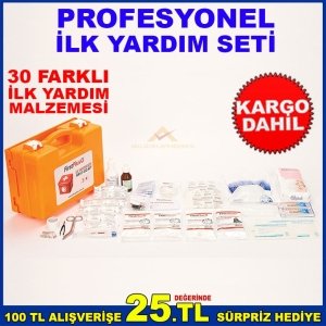 İŞYERLERİ İÇİN DUVAR ASKILI ÇANTALI PROFESYONEL İLK YARDIM SETİ