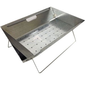 Katlanır Laptop Izgara Paslanmaz Krom Ayaklı ve Galvanis Kaplama Saclı Mangal Keyfi 46x27cm