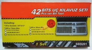 CHROME VANADIUM 42parça PROFESYONEL BİTS UÇ SOKET SETİ ÇANTALI