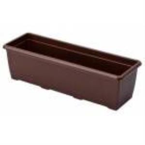 1.KALİTE PLASTİKTEN ÜRETİM 50cm DİKDÖRTGEN RENKLİ PLASTİK BALKON SAKSISI RENGARENK ÇİÇEK SAKSI -2 Kahverengi Koyu