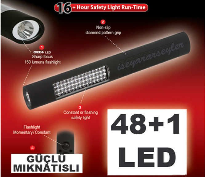 48+1 CREE LED MIKNATIS FENER,IŞILDAK NIGHT STICK