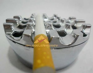 PASLANMAZ IZGARA DÖKÜM KÜL TABLASI YUVARLAK-KROM