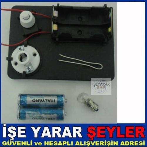 Öğrenci Deney Seti Pil Ampul Anahtar Kablo
