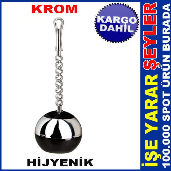 F110 FLORA WC TOMBUL KROM KLOZET FIRÇA TAKIMI KD