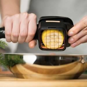 Hazneli Doğrayıcı ve Dilimleme Aparatı Nicer Dicer Quick 5 in 1 Pratik Sebze Meyve Doğrayıcı Seti