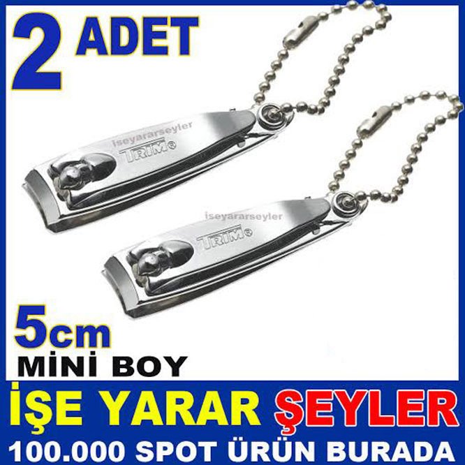 2 adet TRIM TÖRPÜLÜ KLASİK BOY TIRNAK MAKASI