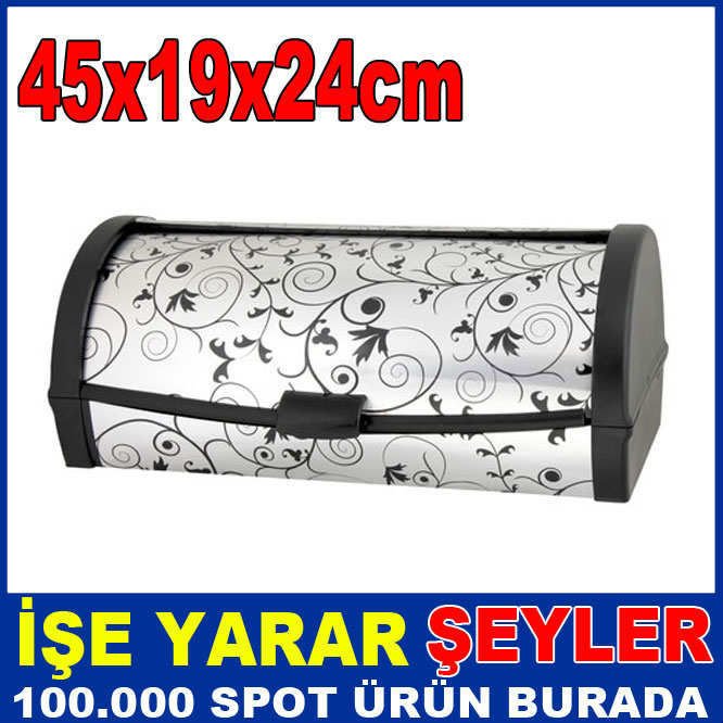 45x24cm METALİZE  EKMEK SAKLAMA KABI EKMEKLİK