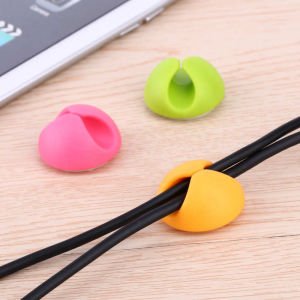 Silikon Kablo düzenleyici yapışkanlı kablo toparlayıcı klipsler 6 ADET kablo tutucu renkli klips