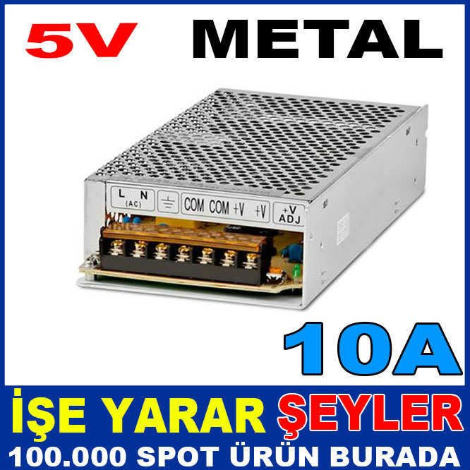 5V 10 AMPER METAL KASA İÇ MEKAN LED ADAPTÖRÜ