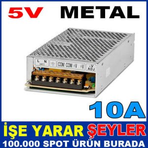 5V 10 AMPER METAL KASA İÇ MEKAN LED ADAPTÖRÜ