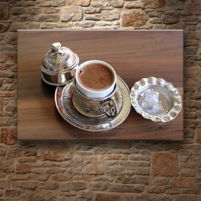 TÜRK KAHVESİ & LOKUM 7 değişen ölçü ORİJİNAL KANVAS TABLO