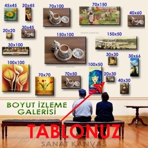 TÜRK KAHVESİ & LOKUM 7 değişen ölçü ORİJİNAL KANVAS TABLO
