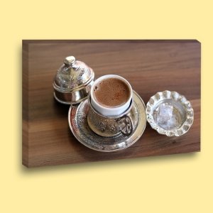 TÜRK KAHVESİ & LOKUM 7 değişen ölçü ORİJİNAL KANVAS TABLO