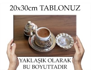 TÜRK KAHVESİ & LOKUM 7 değişen ölçü ORİJİNAL KANVAS TABLO