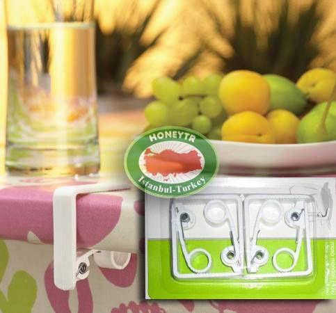 4 ADET YAYLI MASA KISKACI, MASA ÖRTÜSÜ MANDALI