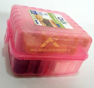 ÇOK FONKSİYONLU BESLENME KABI PRATİK BESLENME KUTUSU PEMBE