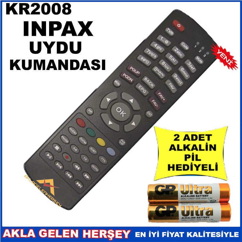 İNPAX UYDU CİHAZI Receiver KUMANDASI KR2008