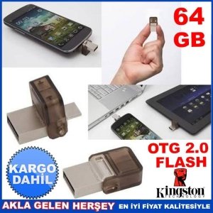 KINGSTON 64GB MİCRODUO USB 2.0 OTG USB BELLEK KD