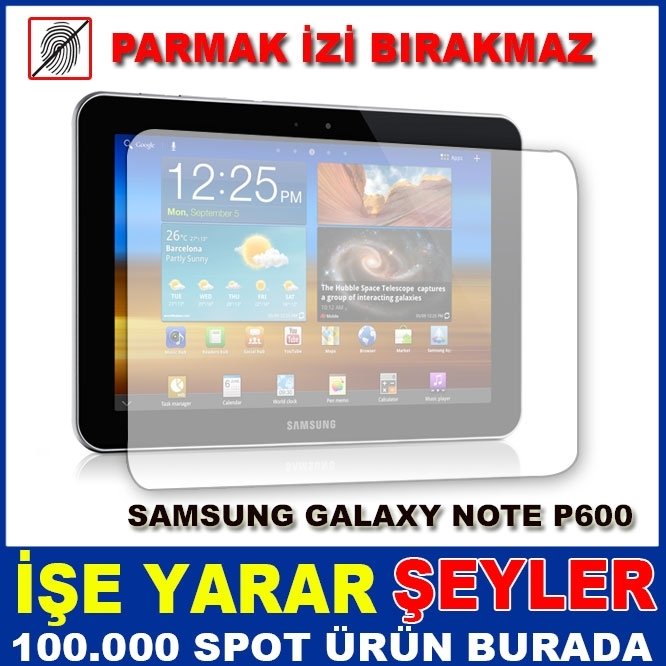 ÜCRETSİZ KARGO İLE SAMSUNG GALAXY NOTE P600 TABLET EKRAN KORUYUCU