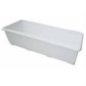 1.KALİTE PLASTİKTEN ÜRETİM 50cm DİKDÖRTGEN RENKLİ PLASTİK BALKON SAKSISI RENGARENK ÇİÇEK SAKSI -2 beyaz