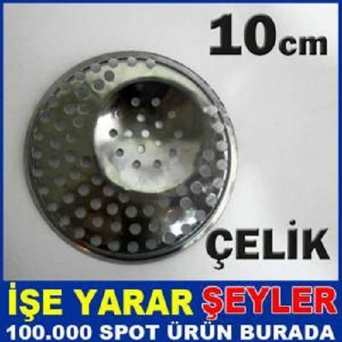 10 CM PASLANMAZ ÇELİK LAVABO SÜZGECİ VE TIKACI