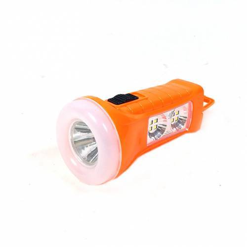 2 Led Işıklı El Feneri Pilli Işıldak Çok Fonksiyonlu Kamp Feneri - Ledli Avcı Feneri