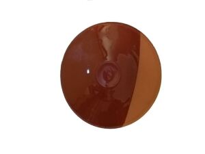 Natural Toprak Organik  Türk Kahve Fincan Seti Yarı Sırlı Desenli Tabak 6  cm Kahverengi