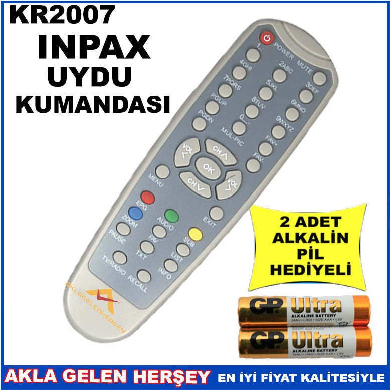 İNPAX UYDU CİHAZI Receiver KUMANDASI KR2007