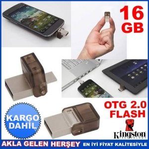 KINGSTON 16GB MİCRODUO USB 2.0 OTG USB BELLEK KD