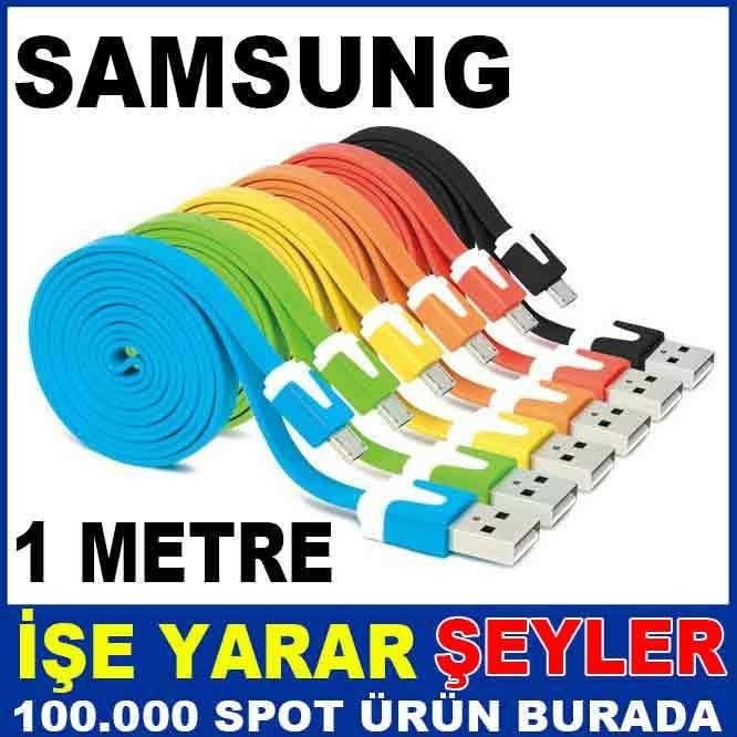 SAMSUNG GALAXY SİLİKONLU 1 METRE DATA KABLOSU