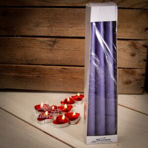 Mat Siyah 6 Adet 25cm Uzun Şamdan Mumu Şık Tasarımı ile Kaliteli Akmayan is Yapmaz Konik Kokusuz Mum