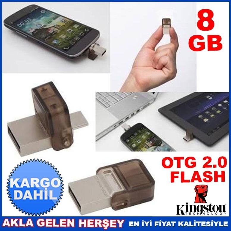 KINGSTON 8GB MİCRO DUO USB 2.0 OTG USB BELLEK KD