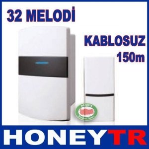 UZAKTAN KUMANDALI BEYAZ LÜKS KAPI ZİLİ