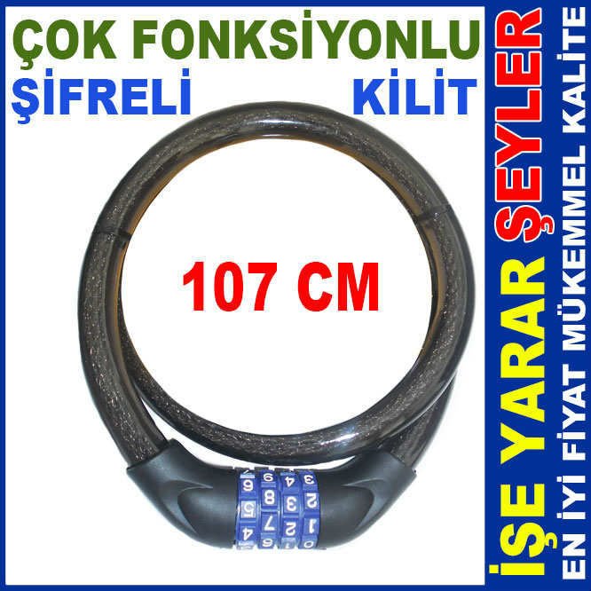 107CM ÇELİK MALZEME ŞİFRELİ MOTORSİKLET KİLİDİ