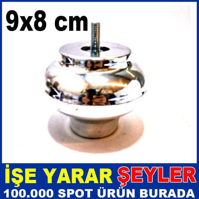 9x8cm KROM KAPLAMA VİDALI MOBİLYA ve BAZA AYAĞI