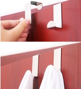 Paslanmaz Çelik inox Kapı Arkası Metal Askı 4lü Paket