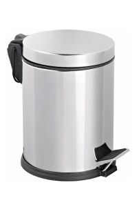 Paslanmaz Çelik 21x26 5 Litre Sağlam ve Kaliteli Pedallı Çöp Kovası
