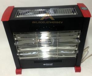 ŞÖMİNE TİPİ SICAK MEKANLAR İÇİN 1950W GÜCÜNDE 2+1 3 ÇUBUKLU EMNİYETLİ QUARTZ ELEKTRİKLİ SOBA