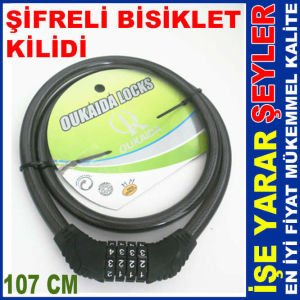 4 HANELİ DEGİŞEBİLEN ŞİFRELİ BİSİKLET KİLİDİ